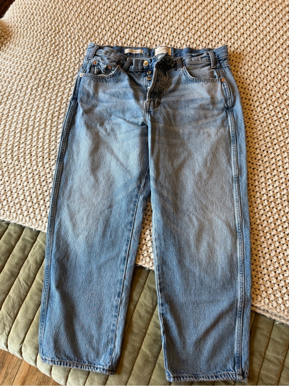 Universal Thread Mid-Rise Boyfriend Jeans in Light Blue